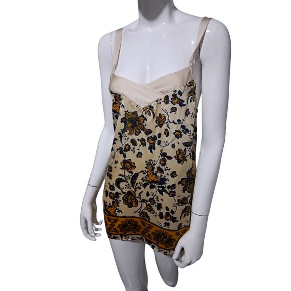Intimately Free People Womens size XS Floral Tie Strap Casual Beach Romantic Top - Picture 6 of 15
